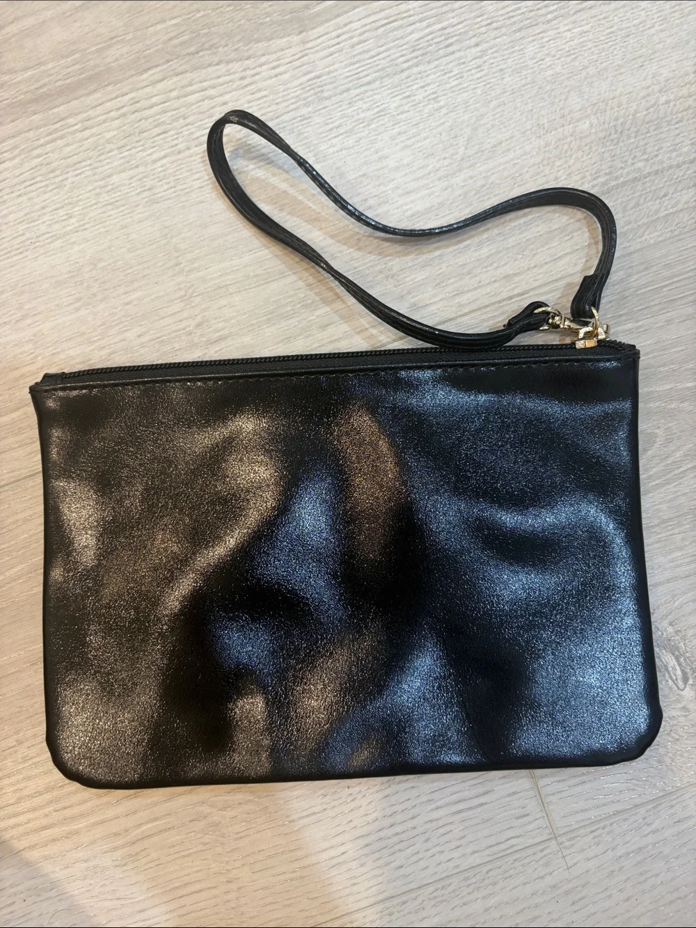 Victoria's Secret Black Cosmetic Pouch with Pink & Red Sequins